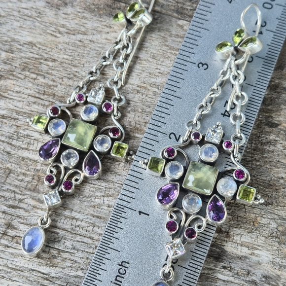 NICKY BUTLER LIMITED EDITION RAJ COLLECTION 925 Sterling Silver NB Earrings - Picture 13 of 15